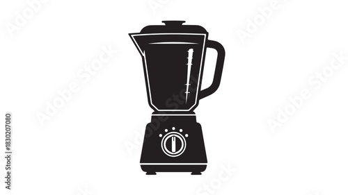 Black and white blender icon simple vector illustration of kitchen appliance isolated on white background
