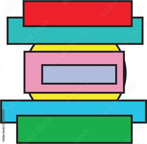 set of colorful banners