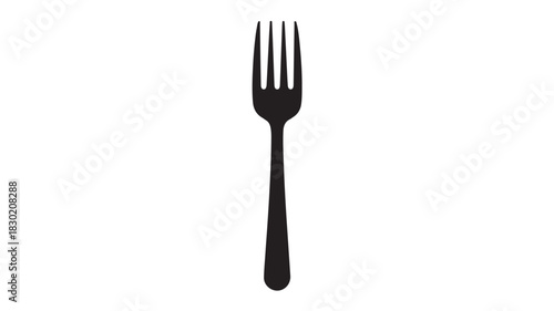 Isolated fork illustration simple flat vector design element perfect for restaurant menus and culinary websites