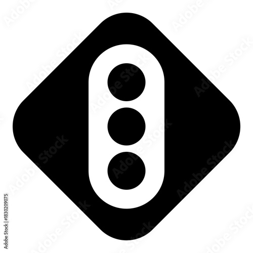 Traffic light icon for signals and control