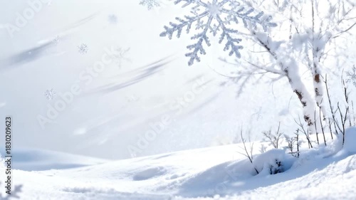 Wallpaper Mural soft motion blur of snow falling, pure white background, clean commercial winter design, perfect for winter solstice Torontodigital.ca