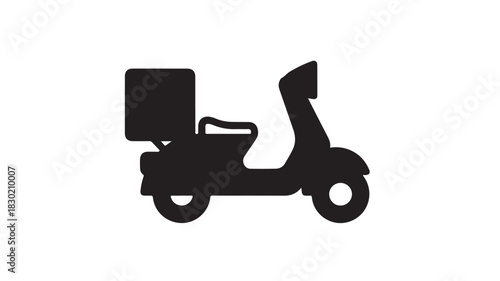 Delivery scooter icon simple flat vector design element isolated on white background for apps and websites