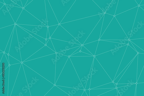A futuristic vector backdrop featuring polygon meshes, linked dots, and dynamic geometric lines set against a vivid blue turquoise tone, creating a clean visual theme of modern progress and technology