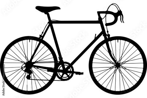 Sleek bicycle illustration for fitness, transportation, and design projects, symbol for cycling, active lifestyle, and eco friendly commuting solutions