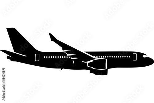 Sleek airplane soars, ready for travel adventures, business trips, and global exploration, a symbol of modern aviation and journeys to far away lands