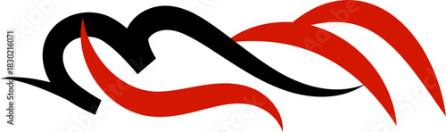 Racing Vehicle Stylized Stripes Decal Element