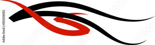 Racing Vehicle Stylized Stripes Decal Element