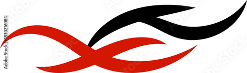 Racing Vehicle Stylized Stripes Decal Element