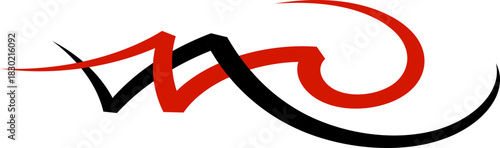 Racing Vehicle Stylized Stripes Decal Element