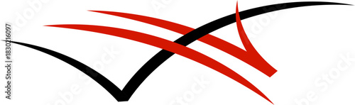 Racing Vehicle Stylized Stripes Decal Element