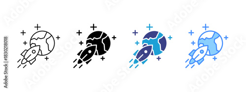 Wearable Technology icon set multiple style collection