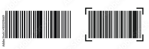 Barcode icon set. Barcode icon ideal for e-commerce catalogs, order tracking, product details, and digital retail system dashboards.