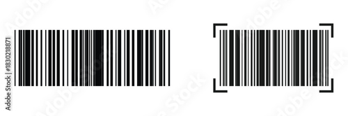 Product scan barcode icon. Barcode symbol ideal for apps and dashboards focused on product scanning, quick checkouts, and streamlined digital retail operations.