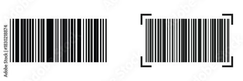 Minimal barcode icon. Clean, simple barcode icon representing product labeling, scanning, and digital identification, perfect for retail, inventory, and modern ecommerce interfaces.