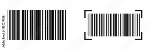 Barcode icon. Barcode vector icon. Simple fake bar code. Bar code for web design. Barcode product distribution icon. Vector illustration