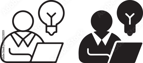 solution icon for creativity and problem solving 