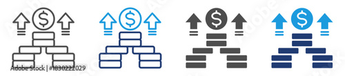 income investing icon sheet multiple style