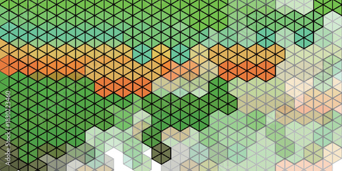 緑　テクノロジー　デジタル　模様　背景