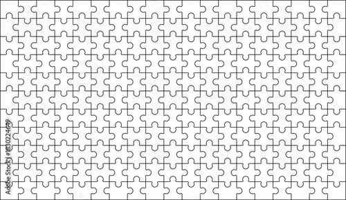 Puzzle pieces background. Jigsaw puzzle background with pieces. Flat style