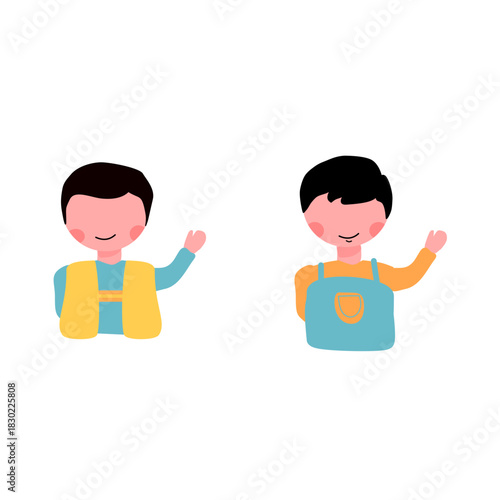 Vector of boys 