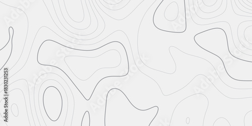 Abstract Cartography-Inspired Wave Contour Blueprint Displaying Geological Height Variations and Terrain Formations