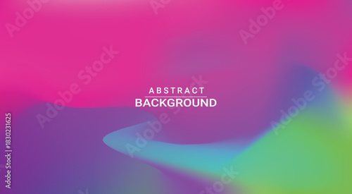 Fluid Gradient Abstract Background in Pink Purple and Green