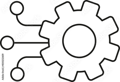 Technology line icon. Monochrome simple Technology outline icon for templates