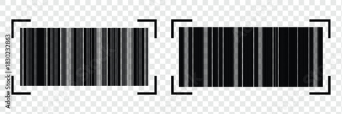 Realistic barcode. Barcode vector icon . Trendy bar code for web icon., Product barcode code stripes lines, Simple fake bar code. Bar code for web design. Barcode product distribution icon. EPS 10. 