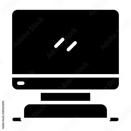Computer Screen Vector Glyph Icon Design
