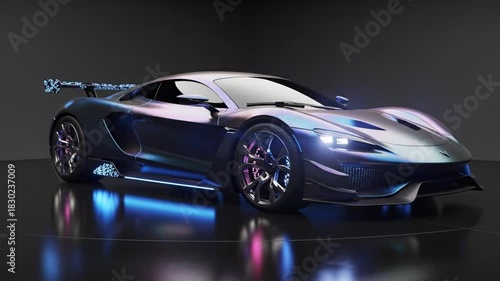 Sleek, Modern Sports Car A Stunning Studio Render