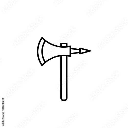 Axe Icon Simple Tool Outline Illustration