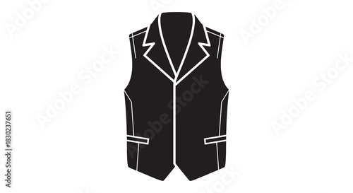 a classic dark vest design with sharp lines and a defined shape silhouette