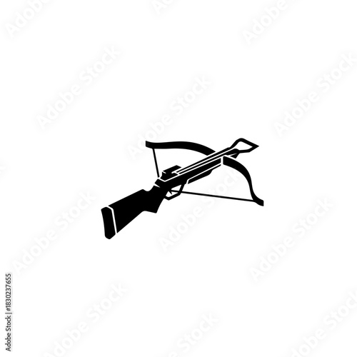 Crossbow weapon icon silhouette isolated