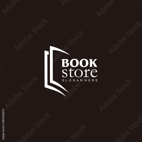 Book education store logo design icon vector
