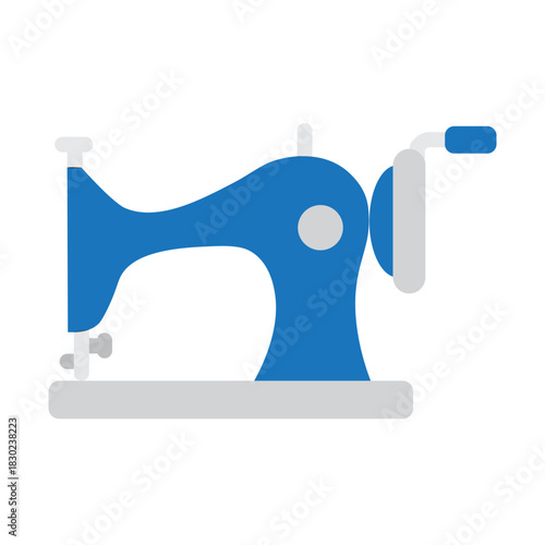 Vintage Sewing Machine Vector Flat Icon Design