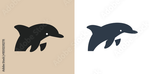 Dolphin Logo Design Elegant Silhouette for Marine and Aquatic Themes