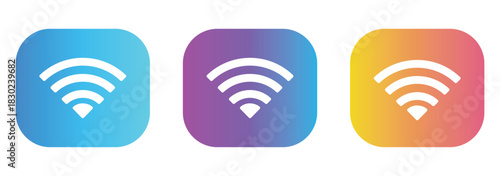 Wi-Fi icons set and stock vector illustration. wifi symbol. wifeless simple icons vector. wifi icon sheet, vector wifi icon image