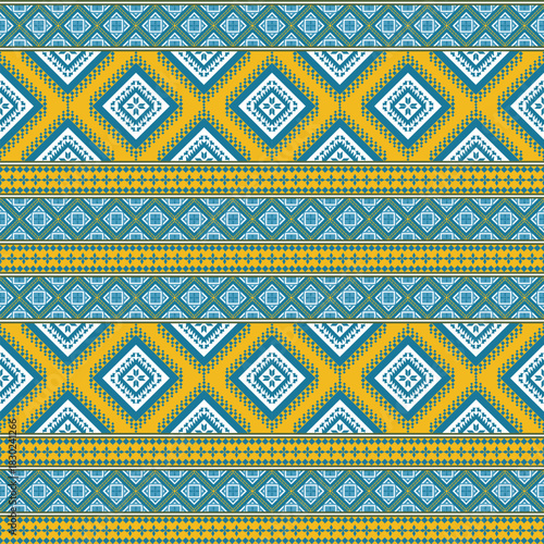 Geometric shape seamless pattern. Vector illustration design digital file download for print, printable, wallpaper, background, decoration, traditional, texture, textile and many projects. 