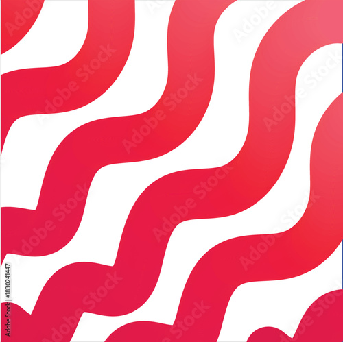 Abstract vector background featuring dynamic flowing wave lines in vivid red gradient colors and a modern style