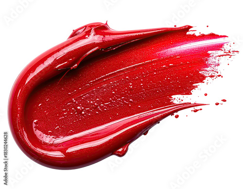 Red glossy smear