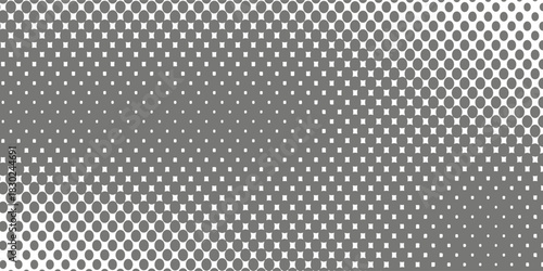 black color halftone gradient texture. Vanishing cartoon polka dot background. Repeating dotted gradation pattern. Fading comic pop art overlay backdrop. Raster halftone effect wallpaper. Vector