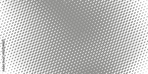 black color halftone gradient texture. Vanishing cartoon polka dot background. Repeating dotted gradation pattern. Fading comic pop art overlay backdrop. Raster halftone effect wallpaper. Vector