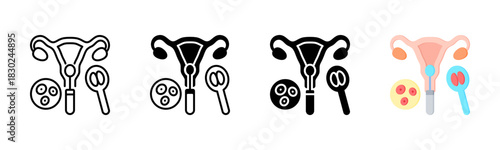 Pap Smear Icon, Multi Styles Icon Set