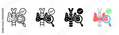 Thyroid Test Icon, Multi Styles Icon Set