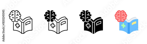 Neurological Icon, Multi Styles Icon Set