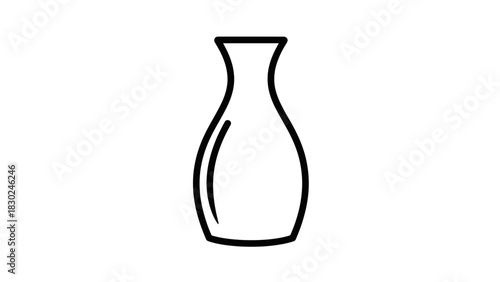 Minimalist Black Line-Art Beverage Bottle Silhouettes Vector Collection