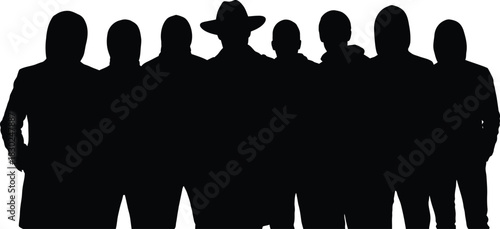 Mysterious Silhouettes A United Group Standing