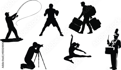 Diverse People Engaged in Many Activities