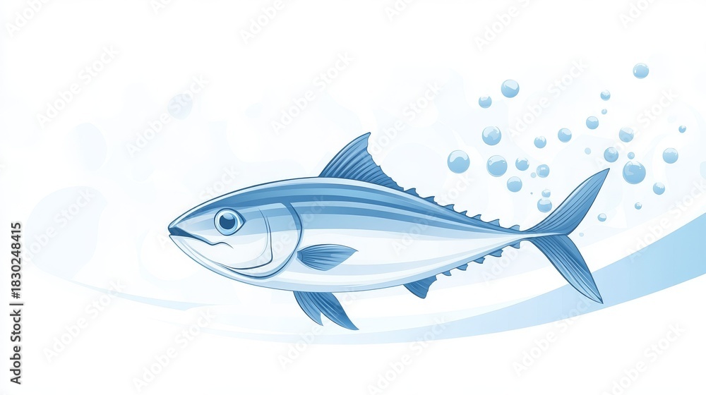 Naklejka premium 53.Concept = World Tuna Day. May 2. Holiday Concept. Template for Background, Banner, Card, Poster with Text Inscription. Vector EPS10 Illustration.