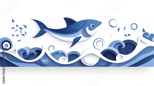 Wallpaper Mural 48.A festive banner design featuring a vibrant tuna fish leaping through ocean waves, with bright, eye-catching typography for World Tuna Day and May 2, perfect for promotional materials, logos, or Torontodigital.ca